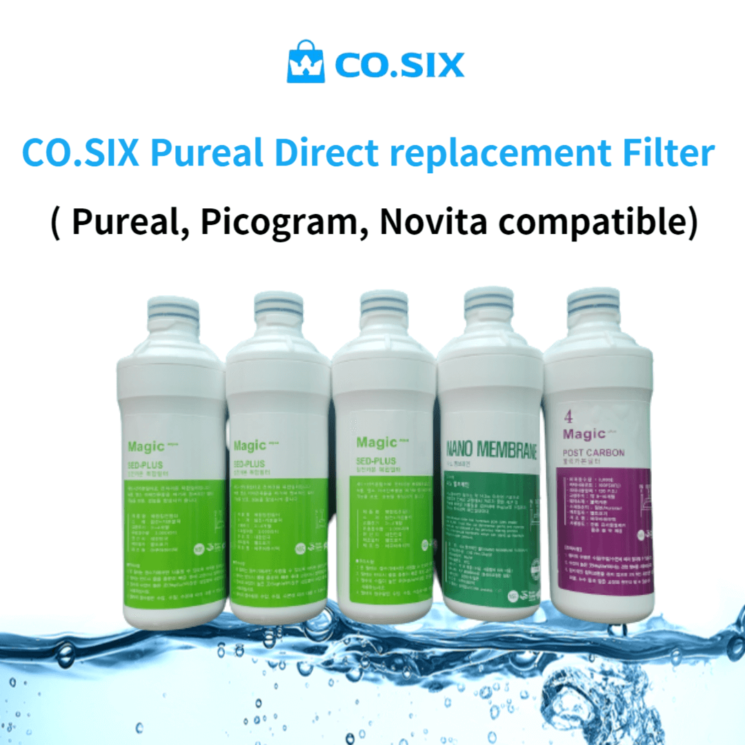 CO.SIX Pureal Direct replacement Filter ( Pureal, Picogram, Novita compatible)