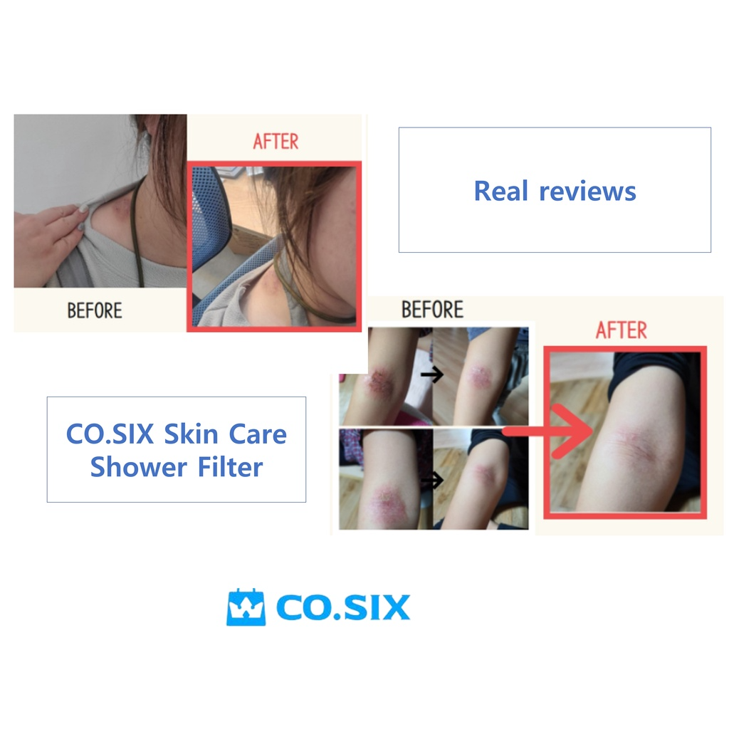 Co.six Beauty Vitamin Shower Filter For Skin & Hair loss / Collagen, Lactobacillus / Grapefruit Peach Scent / Baby Powder Scent