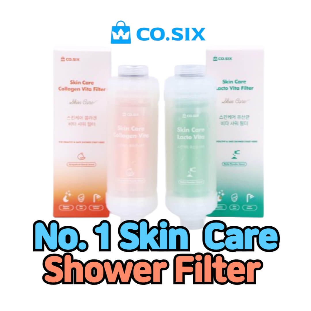 Co.six Beauty Vitamin Shower Filter For Skin & Hair loss / Collagen, Lactobacillus / Grapefruit Peach Scent / Baby Powder Scent